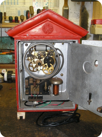 Harrington Fire alarm box, inside view